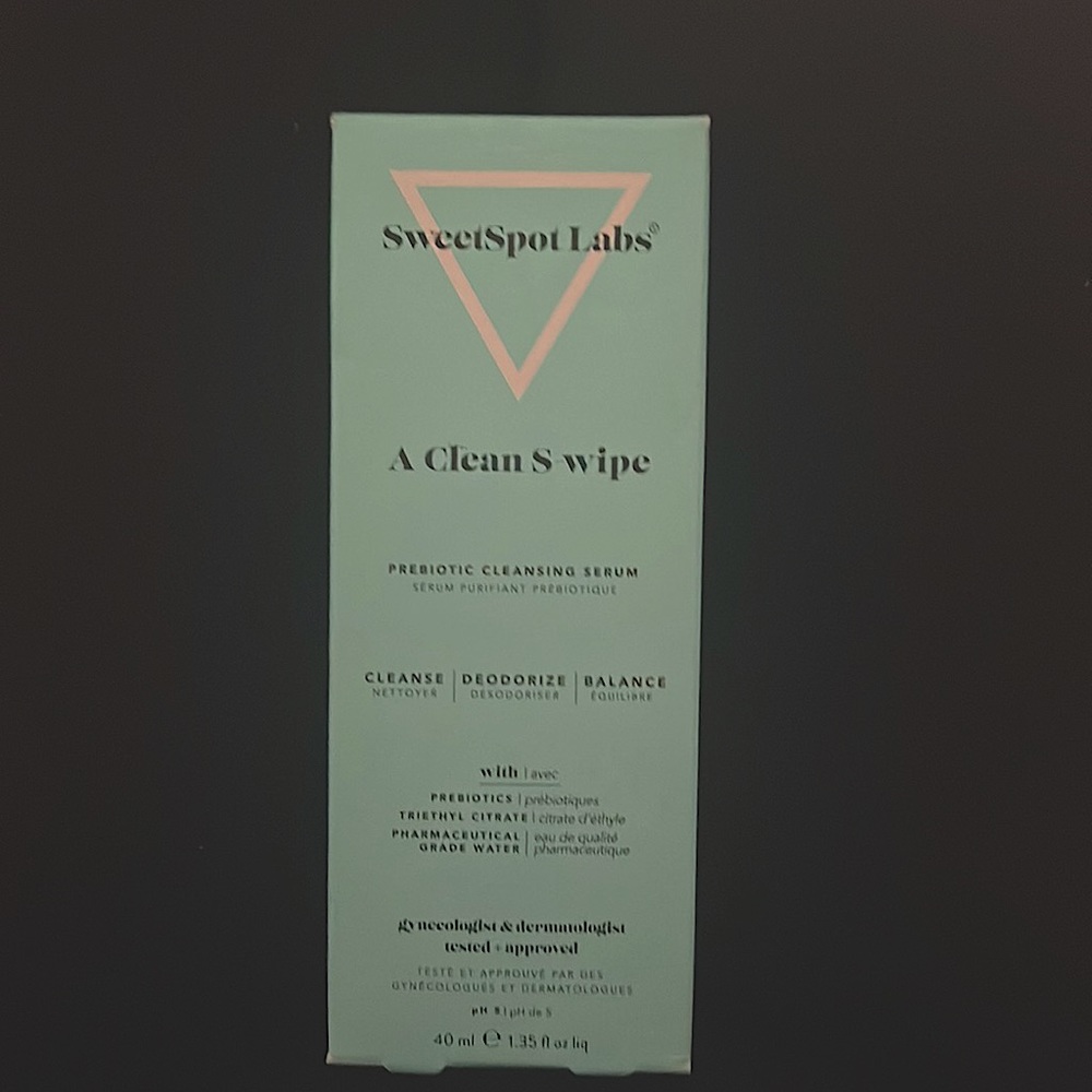Sweetspot Labs: A Clean S Wipe Prebiotic Cleansing Serum. 1.35 fl oz. New.